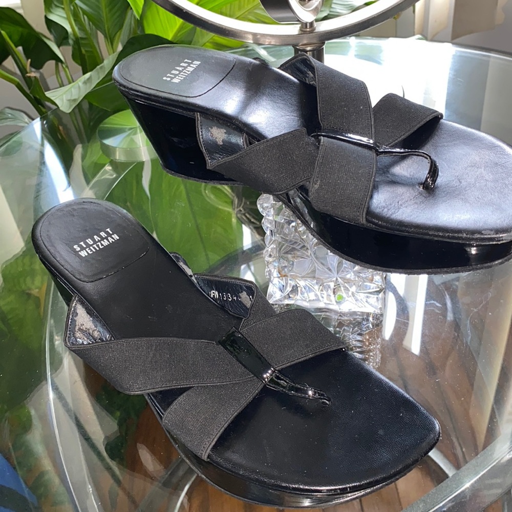 Stuart Weitzman Woman Platform Black Sandals Size 11